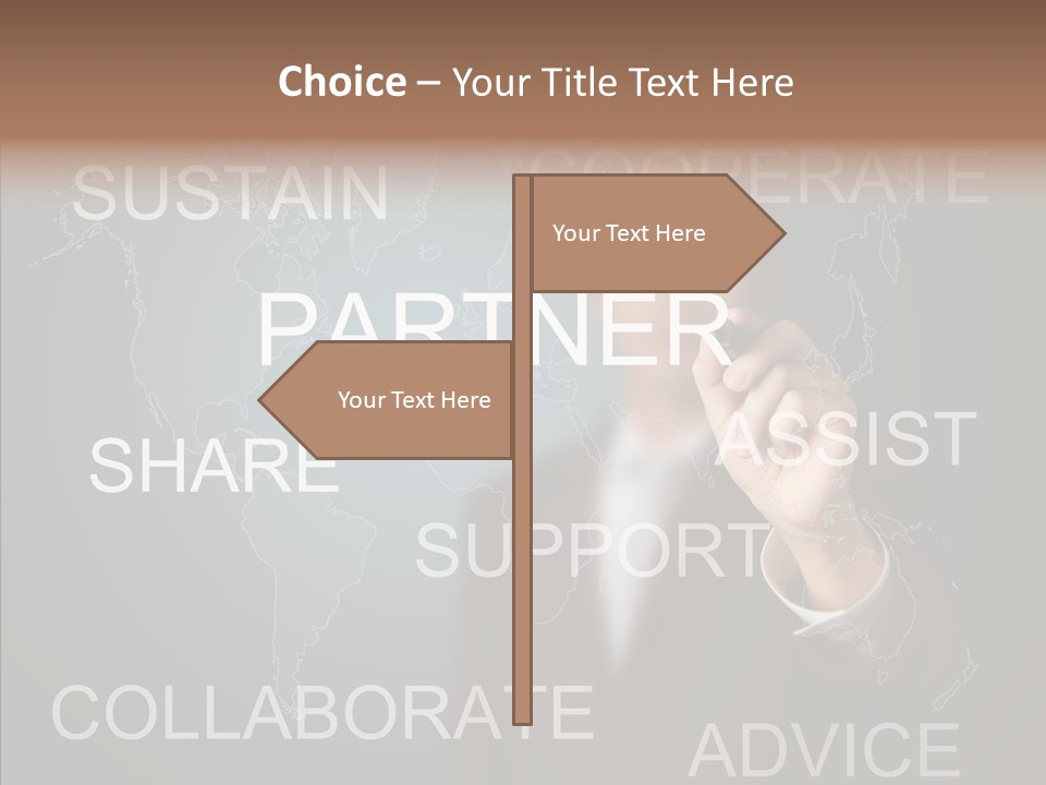 Pointing Text List PowerPoint Template