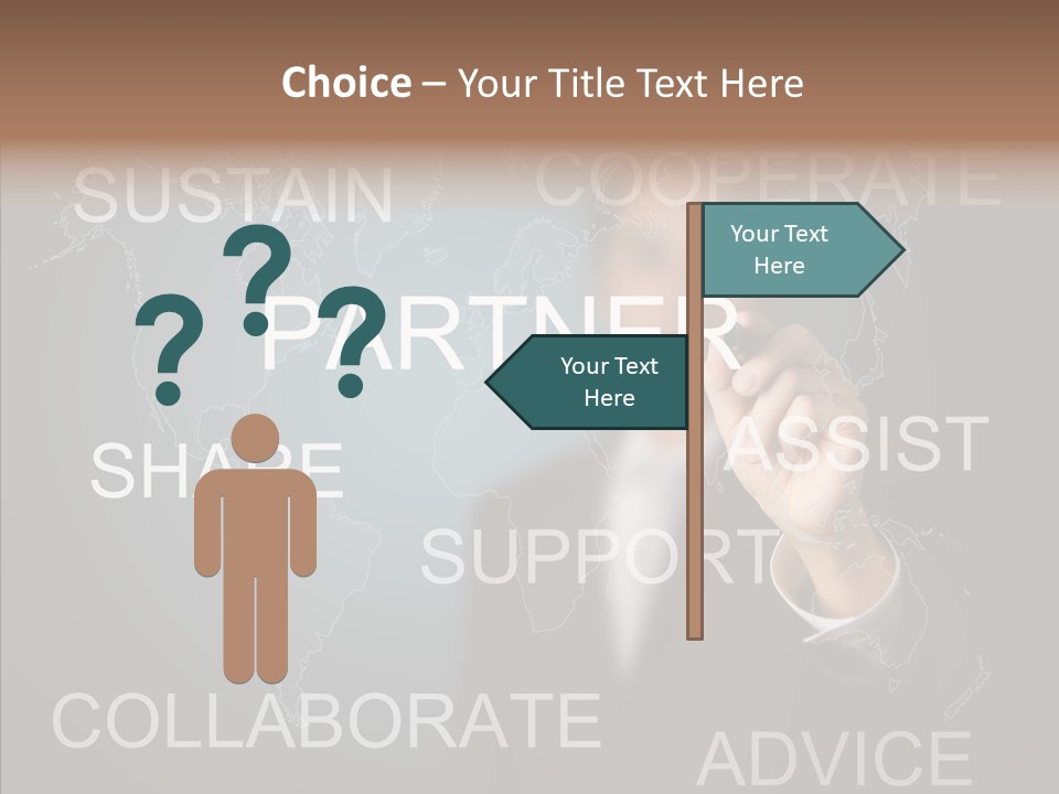 Pointing Text List PowerPoint Template