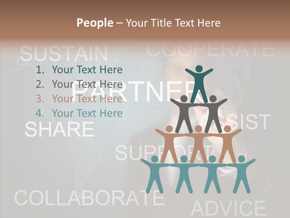 Pointing Text List PowerPoint Template