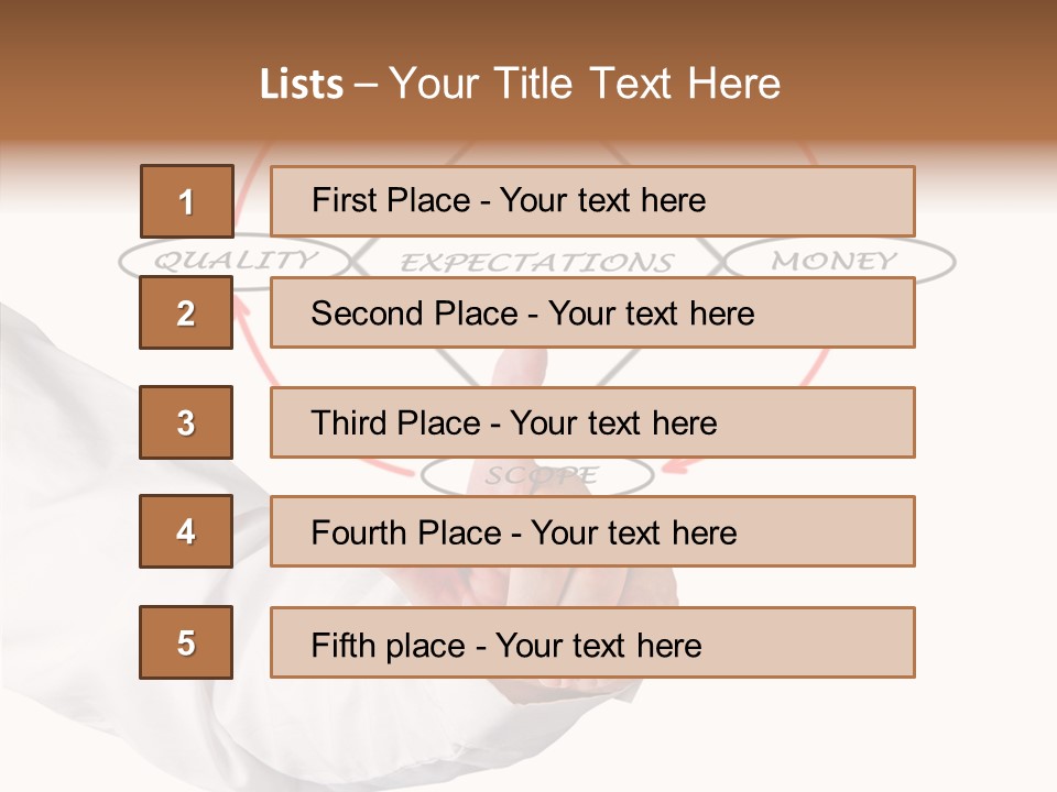 Project Teach Arm PowerPoint Template
