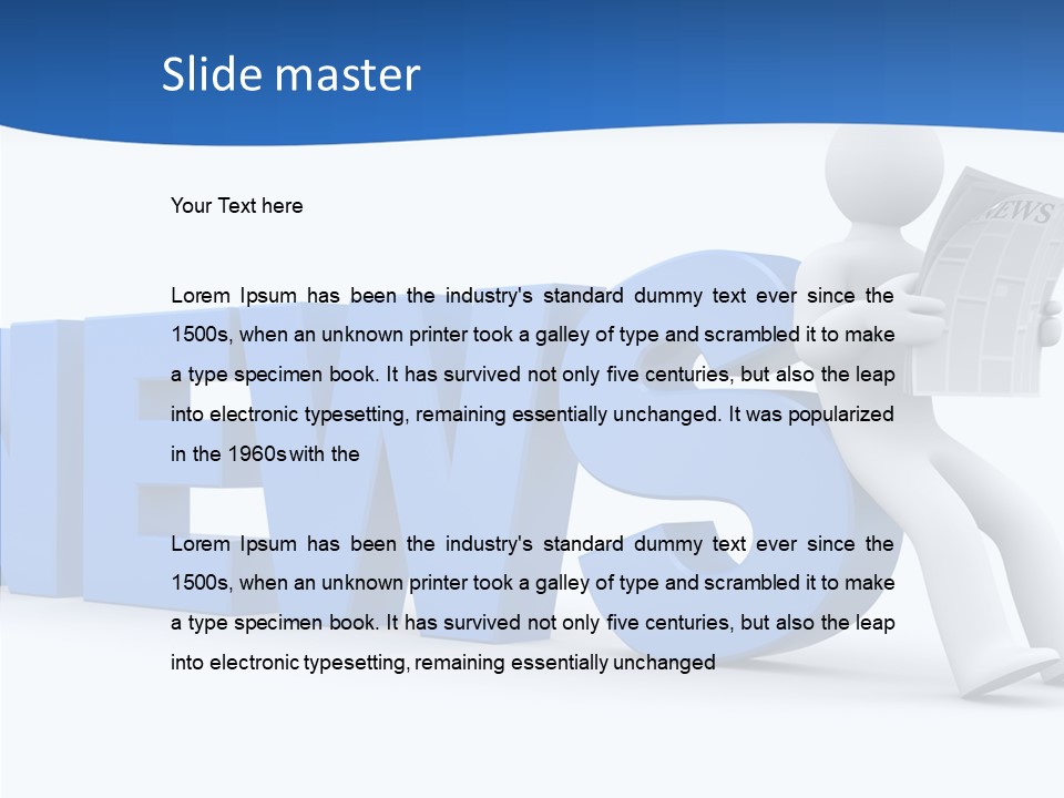 Manager Headline Article PowerPoint Template