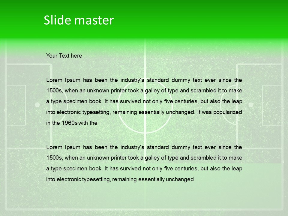 Championship Green Recreation PowerPoint Template