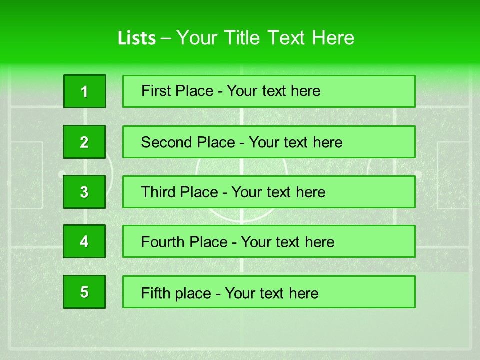 Championship Green Recreation PowerPoint Template