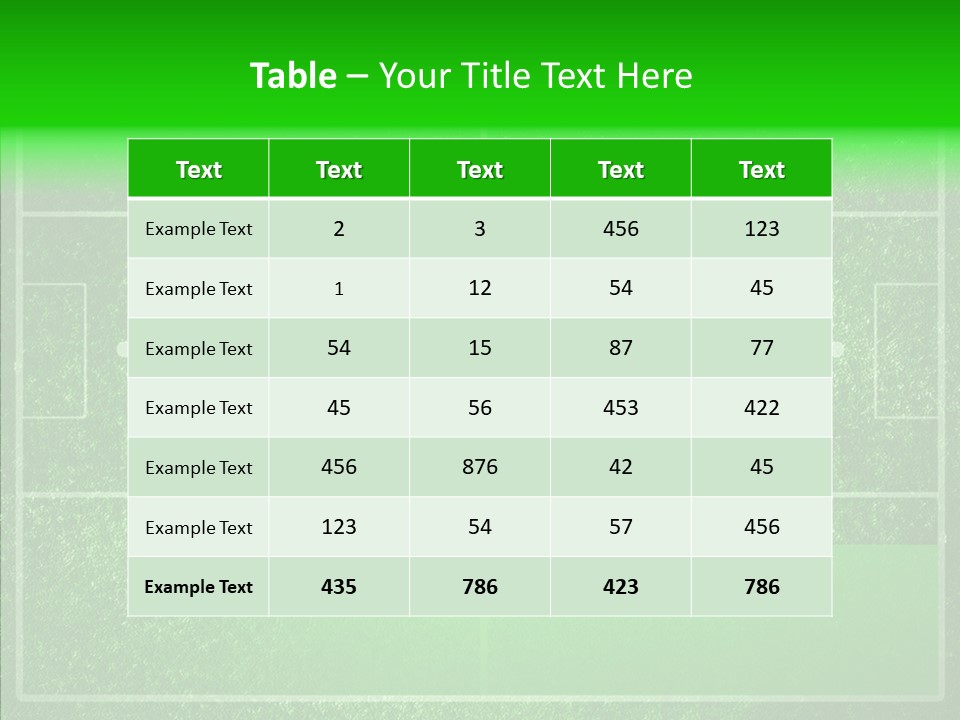 Championship Green Recreation PowerPoint Template