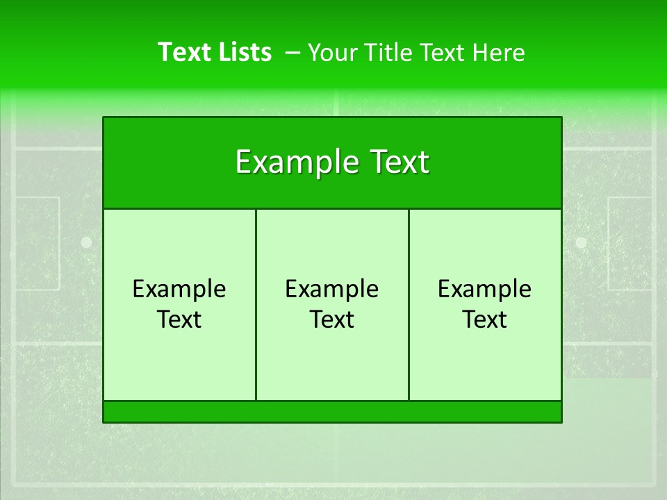Championship Green Recreation PowerPoint Template