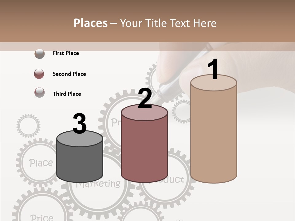 A Person Writing On A Piece Of Paper With A Pen PowerPoint Template