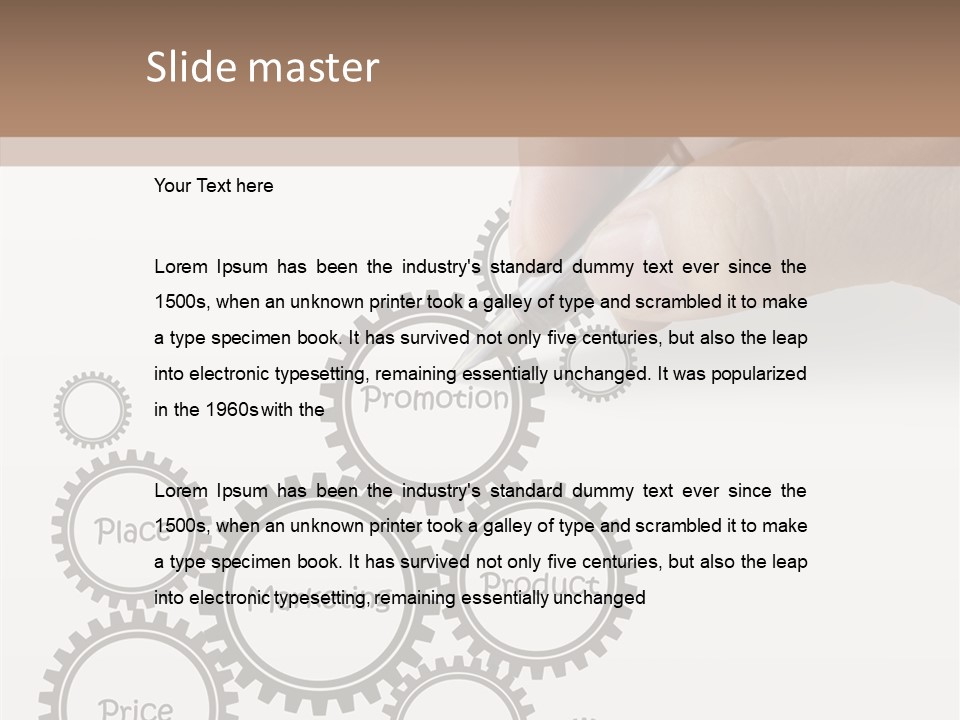 A Person Writing On A Piece Of Paper With A Pen PowerPoint Template