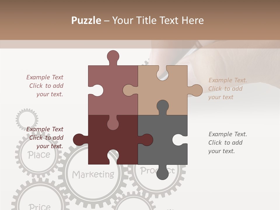 A Person Writing On A Piece Of Paper With A Pen PowerPoint Template