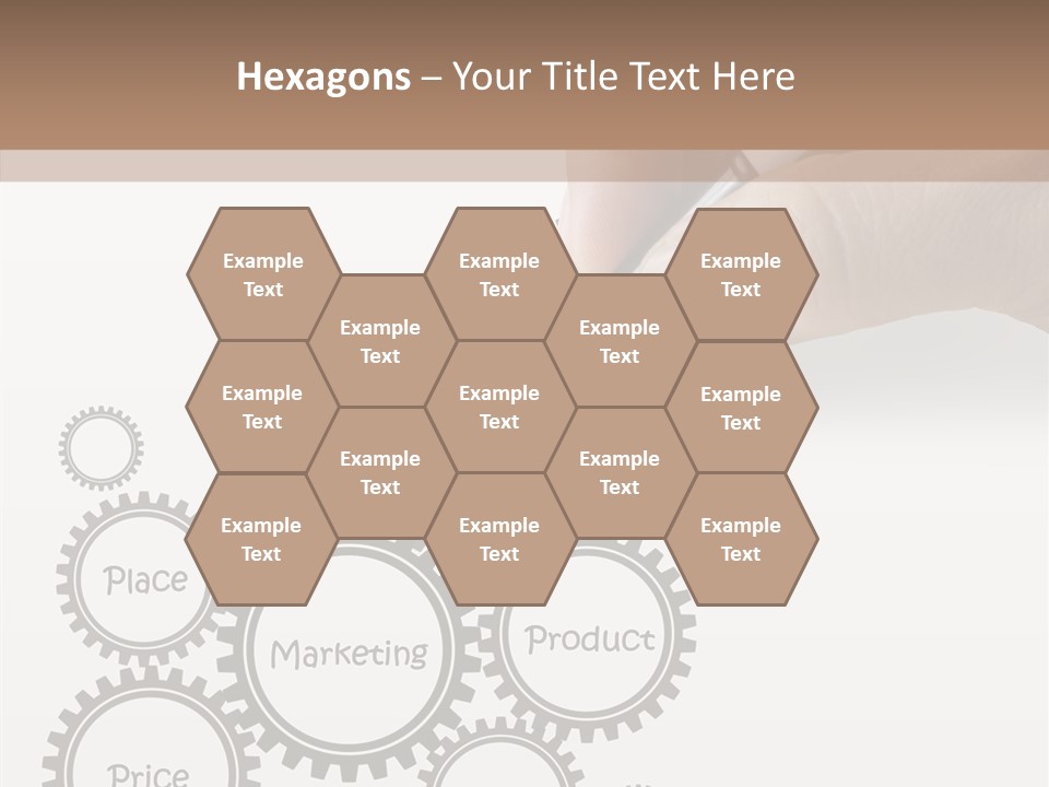 A Person Writing On A Piece Of Paper With A Pen PowerPoint Template