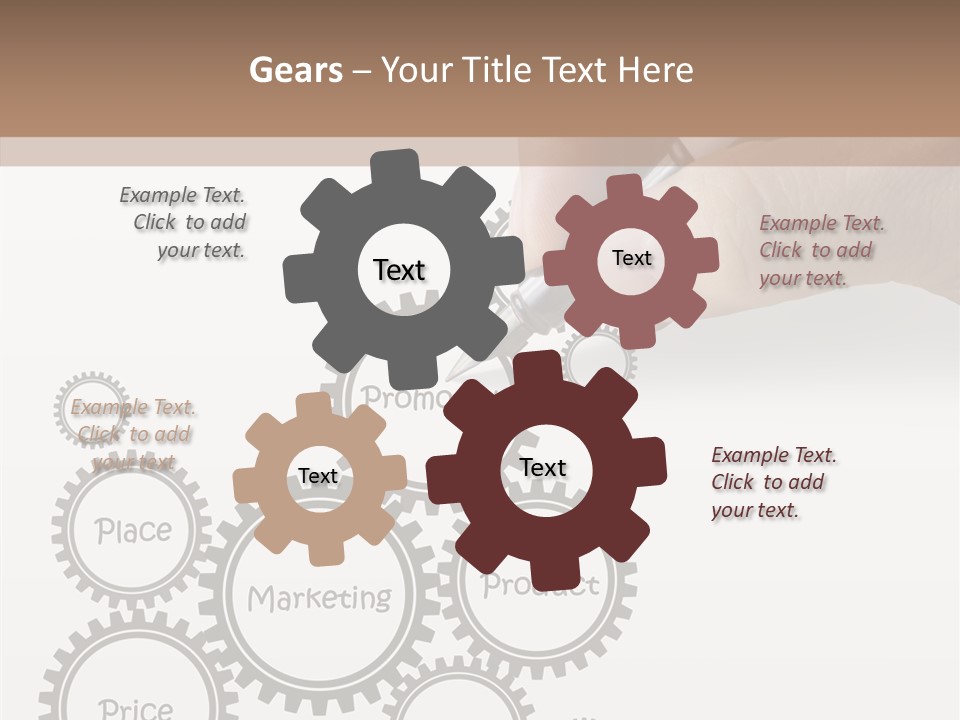 A Person Writing On A Piece Of Paper With A Pen PowerPoint Template