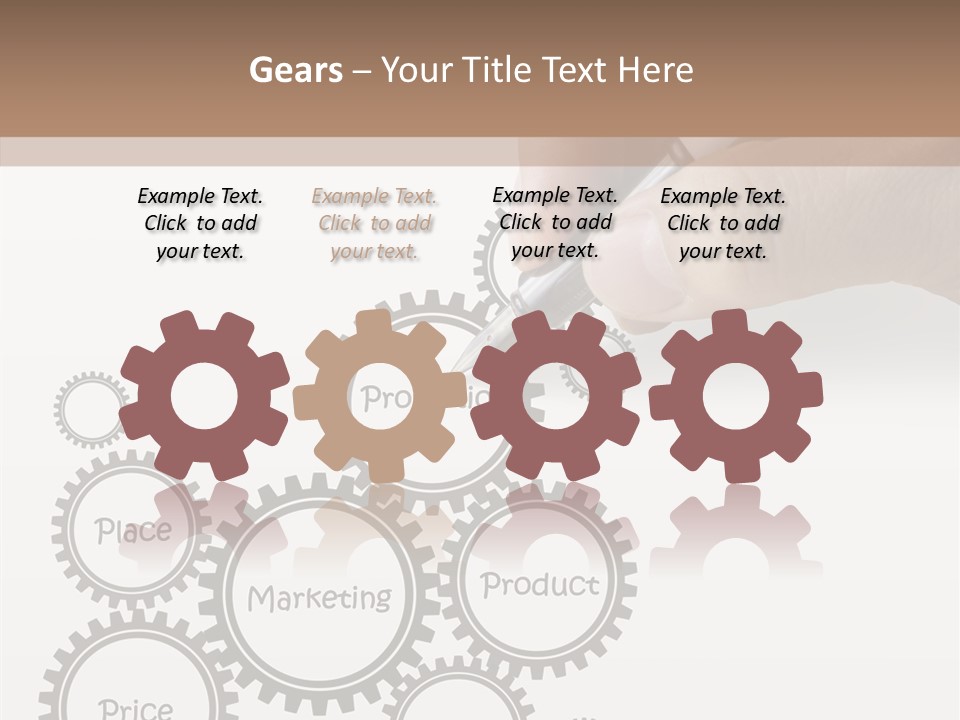 A Person Writing On A Piece Of Paper With A Pen PowerPoint Template