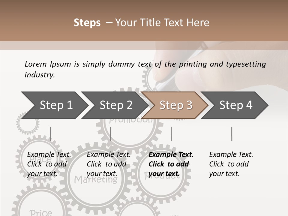 A Person Writing On A Piece Of Paper With A Pen PowerPoint Template
