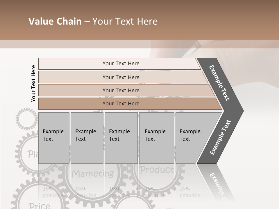 A Person Writing On A Piece Of Paper With A Pen PowerPoint Template