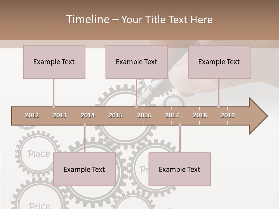 A Person Writing On A Piece Of Paper With A Pen PowerPoint Template