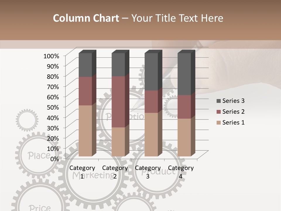 A Person Writing On A Piece Of Paper With A Pen PowerPoint Template