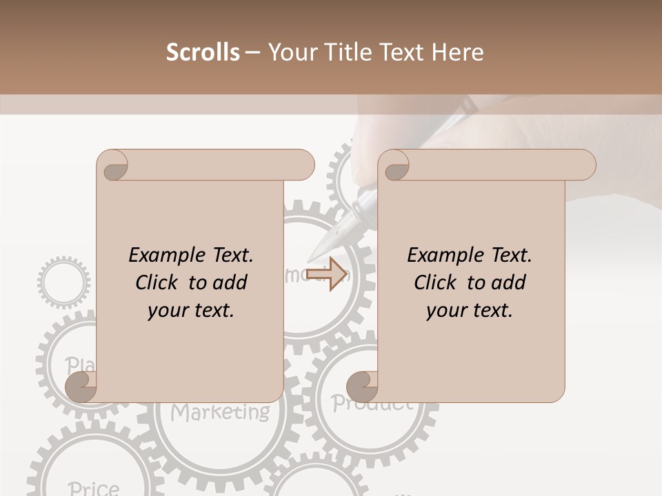 A Person Writing On A Piece Of Paper With A Pen PowerPoint Template