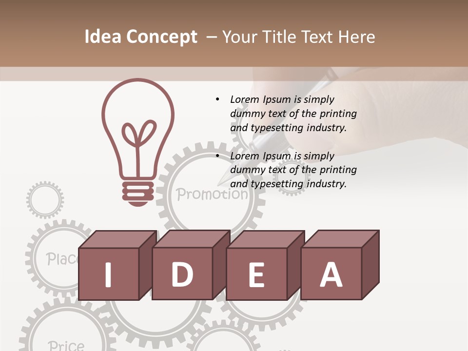 A Person Writing On A Piece Of Paper With A Pen PowerPoint Template