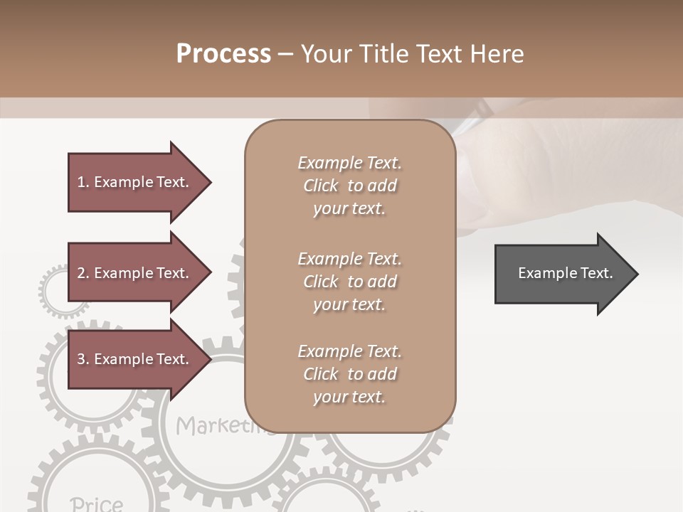 A Person Writing On A Piece Of Paper With A Pen PowerPoint Template