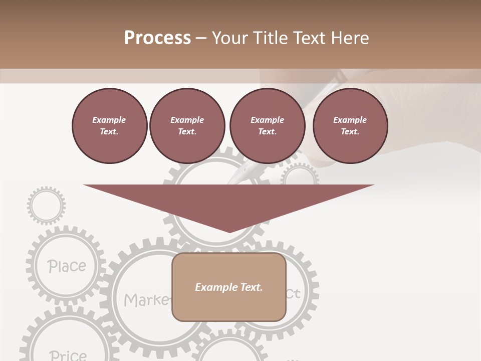 A Person Writing On A Piece Of Paper With A Pen PowerPoint Template