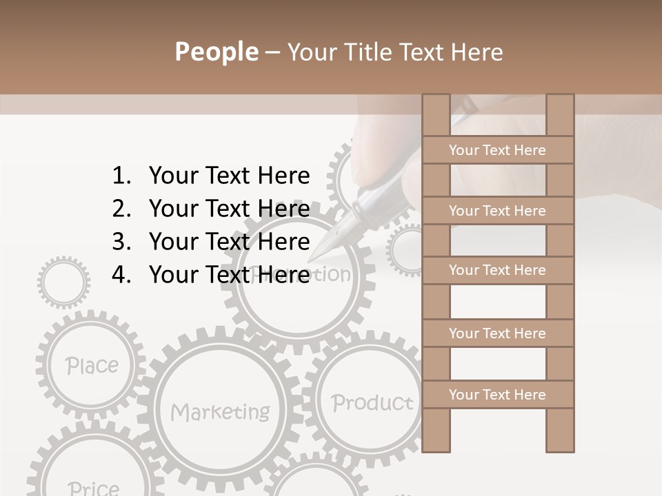 A Person Writing On A Piece Of Paper With A Pen PowerPoint Template