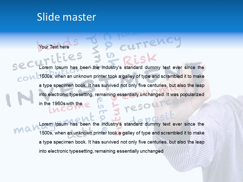 Securities Estate Blue PowerPoint Template