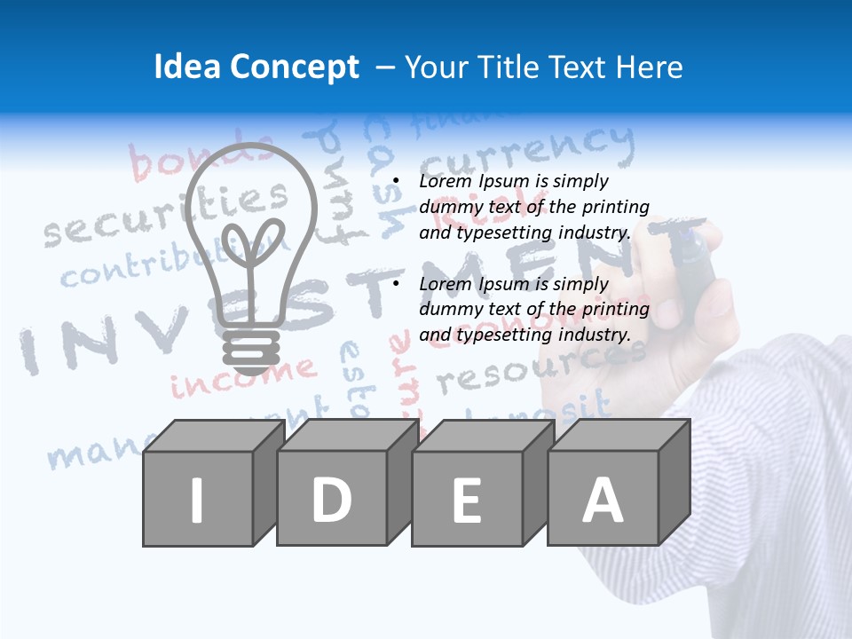 Securities Estate Blue PowerPoint Template