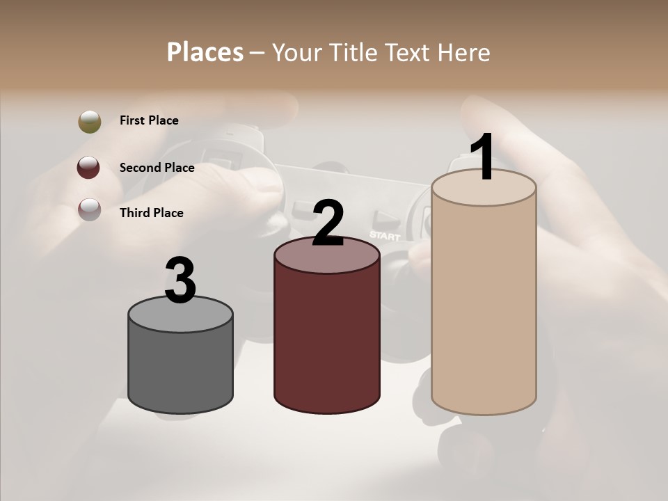Video Game Pads Play PowerPoint Template