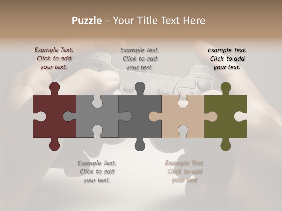 Video Game Pads Play PowerPoint Template