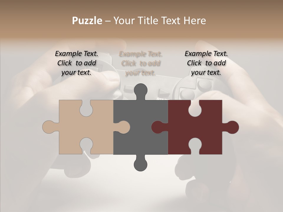 Video Game Pads Play PowerPoint Template