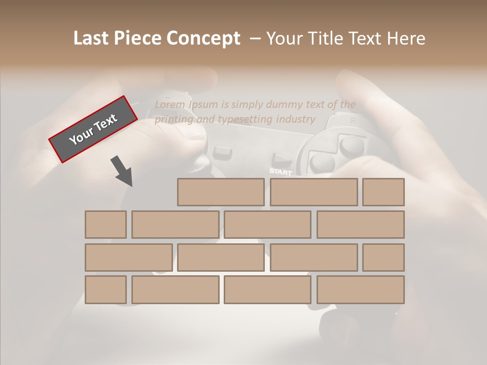 Video Game Pads Play PowerPoint Template