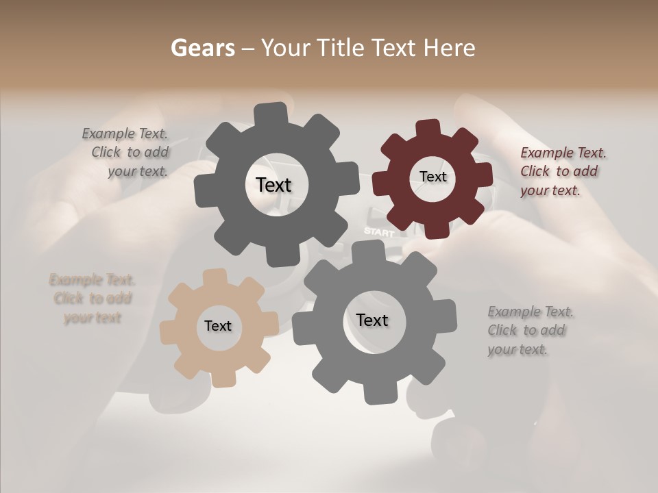 Video Game Pads Play PowerPoint Template