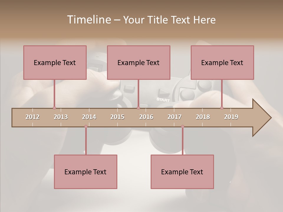 Video Game Pads Play PowerPoint Template