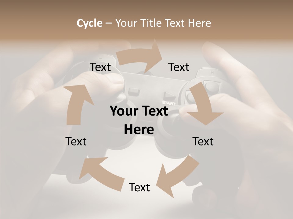 Video Game Pads Play PowerPoint Template