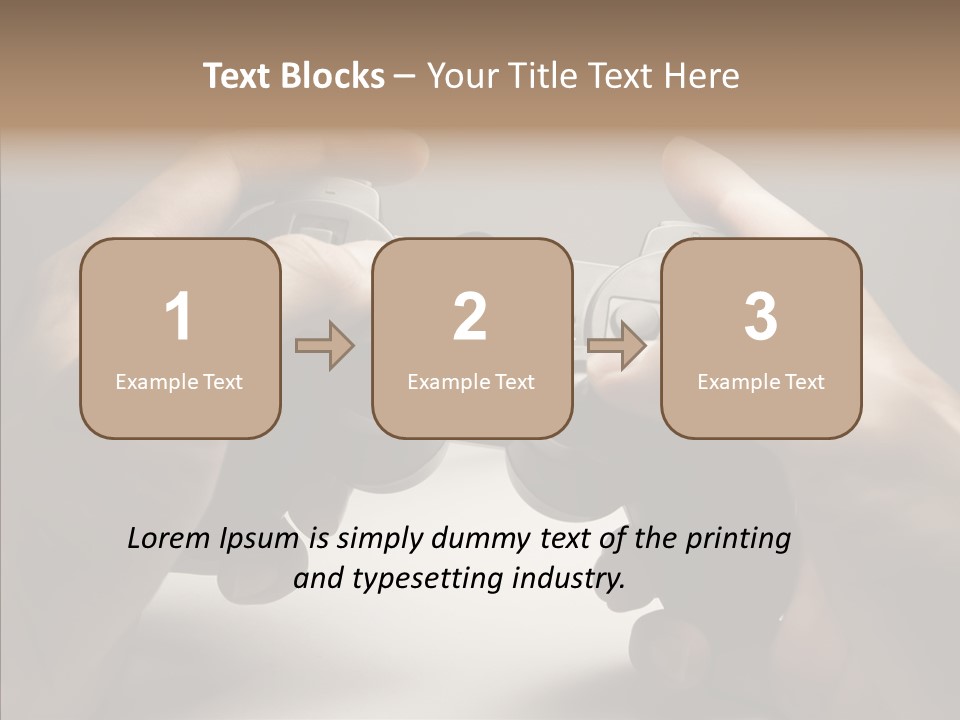 Video Game Pads Play PowerPoint Template