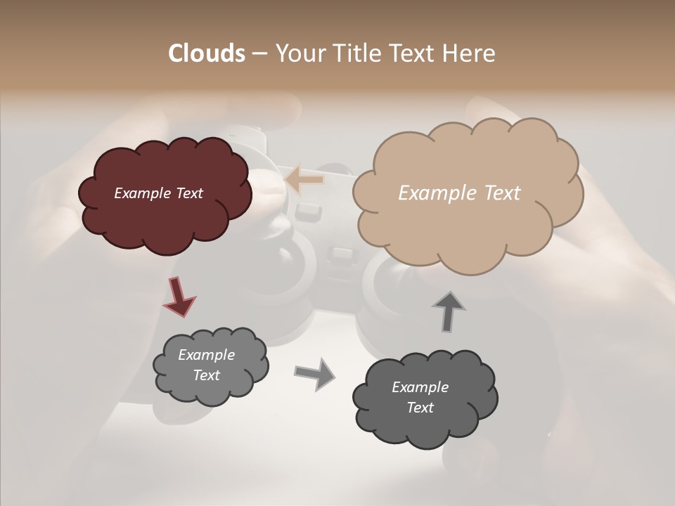 Video Game Pads Play PowerPoint Template