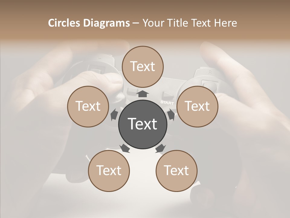 Video Game Pads Play PowerPoint Template