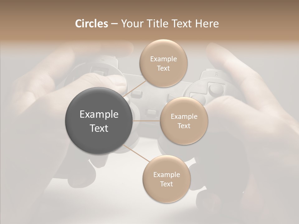 Video Game Pads Play PowerPoint Template