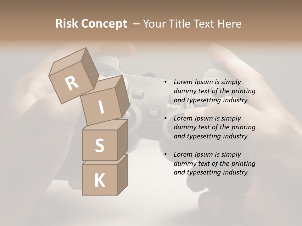 Video Game Pads Play PowerPoint Template