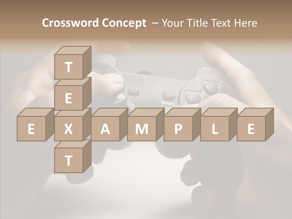 Video Game Pads Play PowerPoint Template