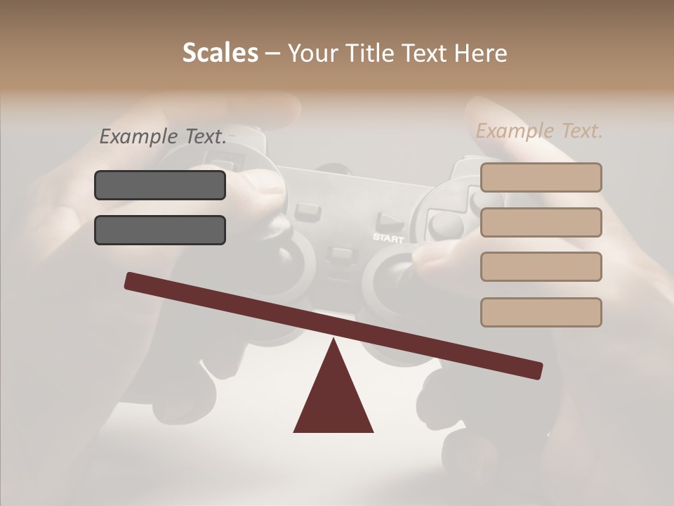 Video Game Pads Play PowerPoint Template