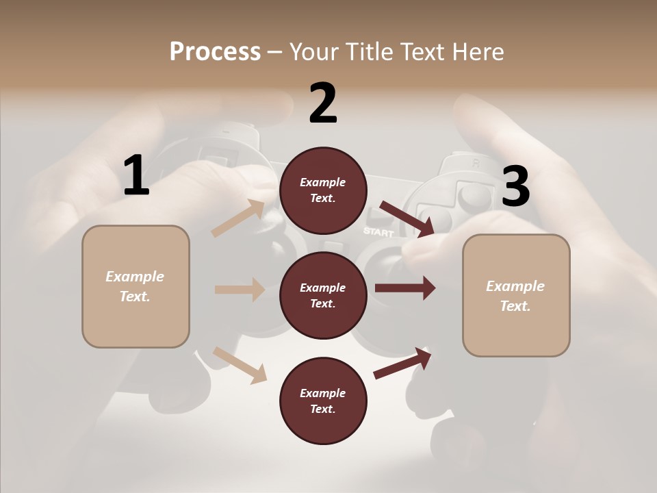 Video Game Pads Play PowerPoint Template