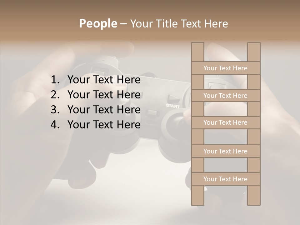 Video Game Pads Play PowerPoint Template