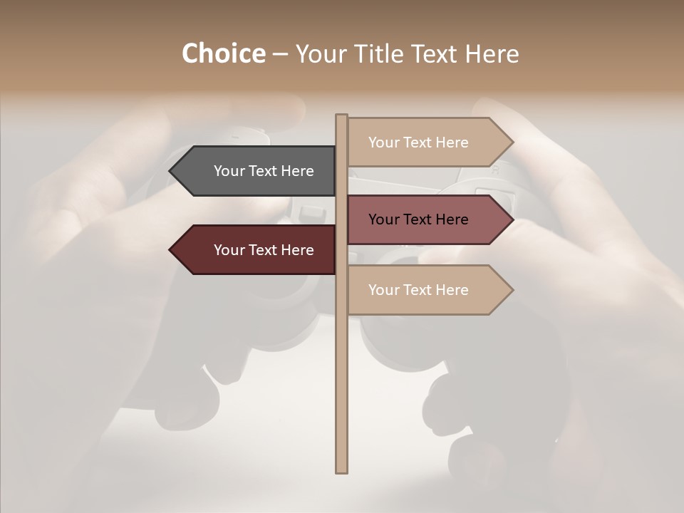Video Game Pads Play PowerPoint Template