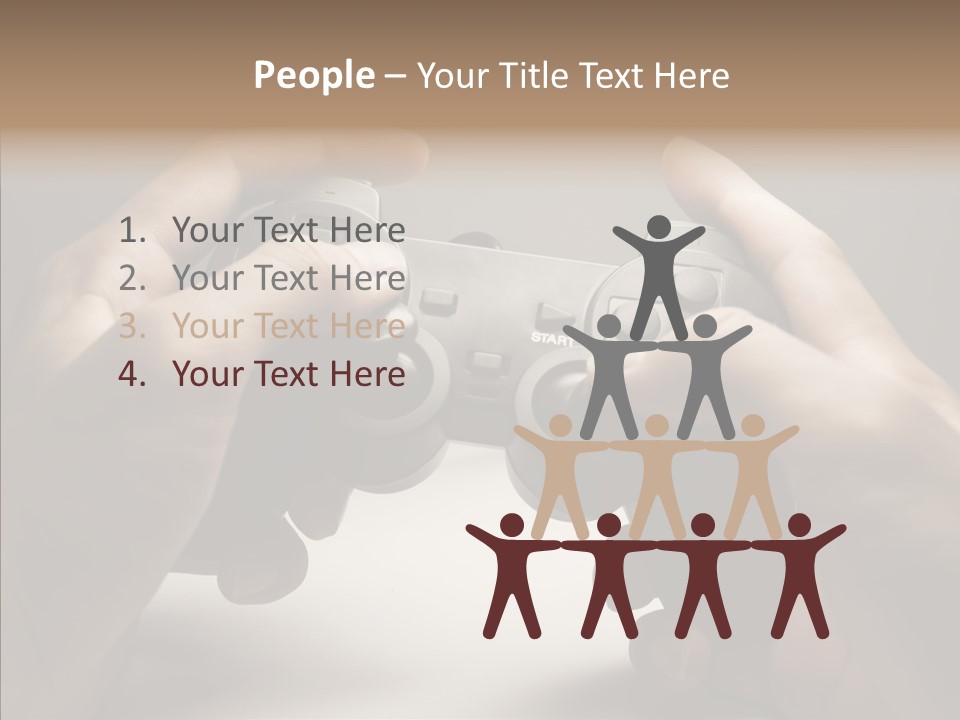 Video Game Pads Play PowerPoint Template