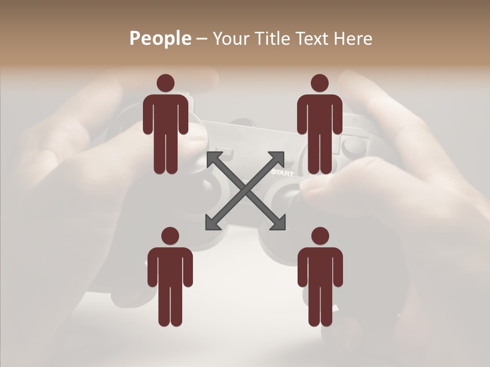 Video Game Pads Play PowerPoint Template