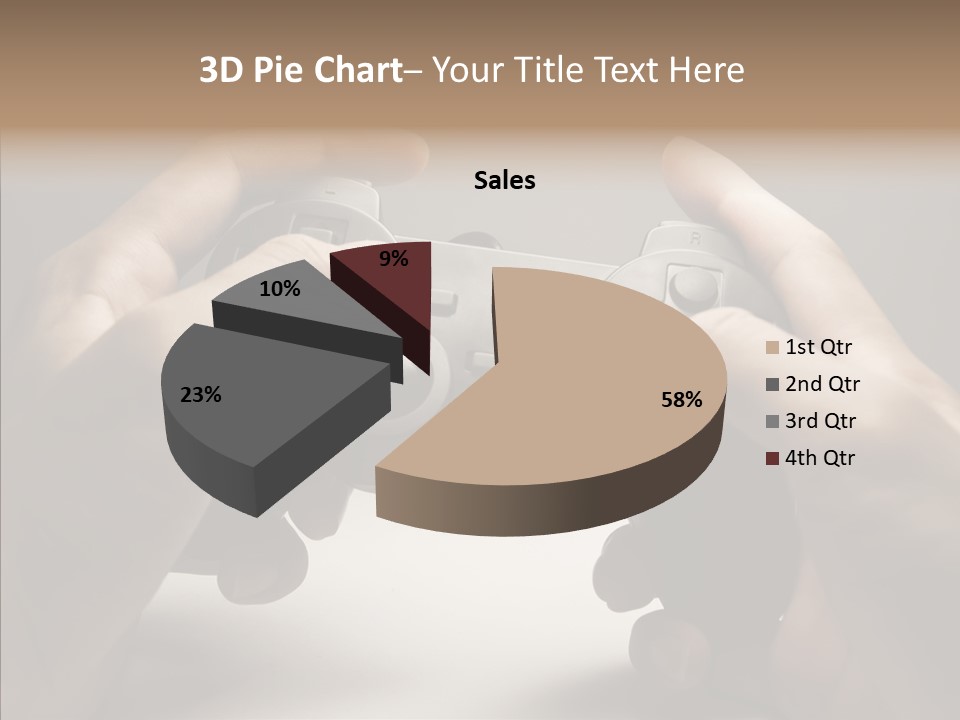 Video Game Pads Play PowerPoint Template