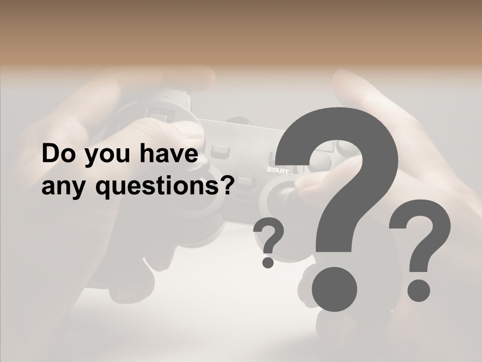 Video Game Pads Play PowerPoint Template