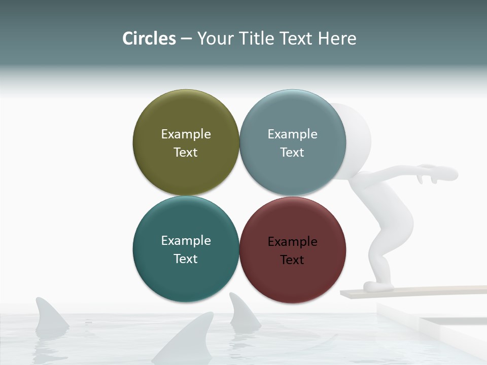 Pool Human Diving Board PowerPoint Template