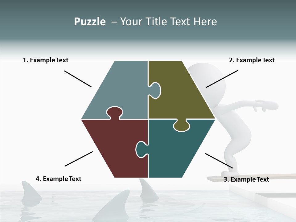 Pool Human Diving Board PowerPoint Template