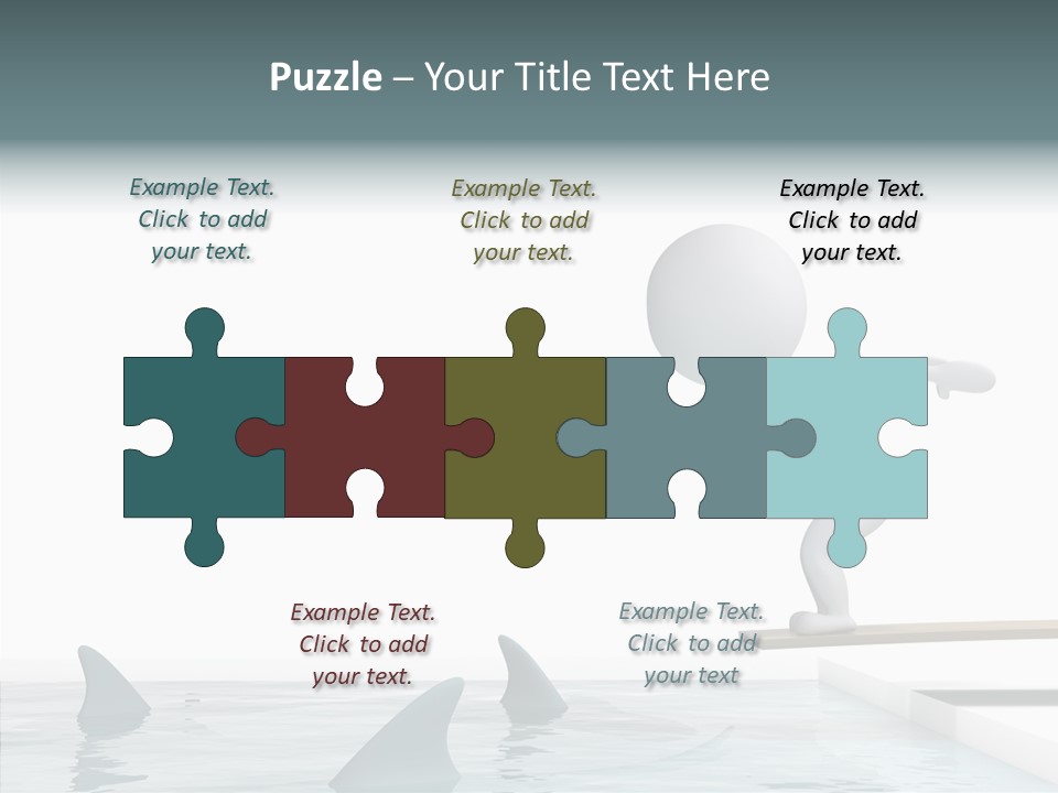 Pool Human Diving Board PowerPoint Template